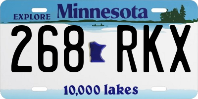 MN license plate 268RKX