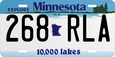 MN license plate 268RLA