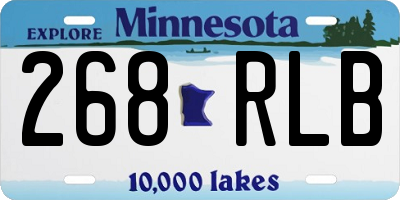 MN license plate 268RLB