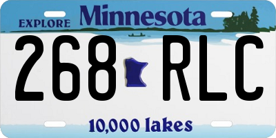 MN license plate 268RLC