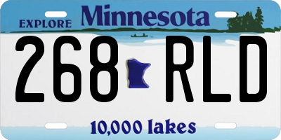 MN license plate 268RLD