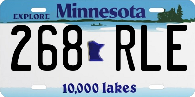 MN license plate 268RLE