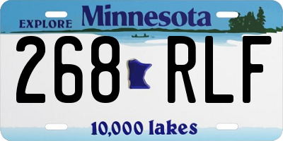 MN license plate 268RLF