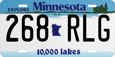 MN license plate 268RLG