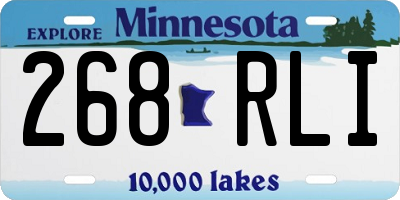 MN license plate 268RLI
