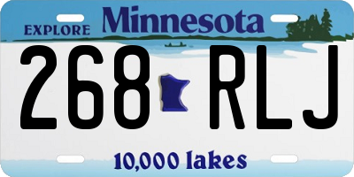 MN license plate 268RLJ