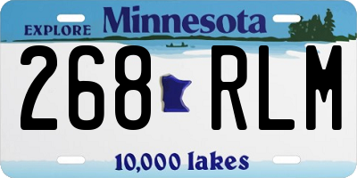 MN license plate 268RLM
