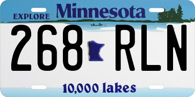 MN license plate 268RLN