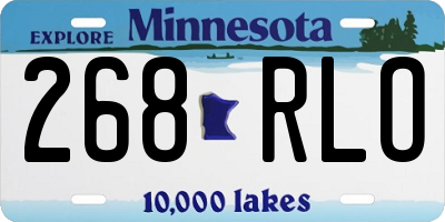 MN license plate 268RLO