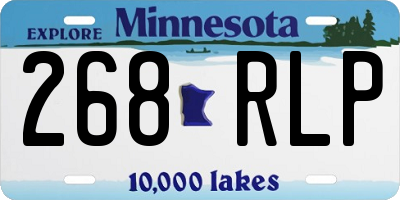 MN license plate 268RLP