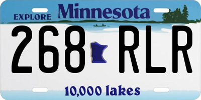 MN license plate 268RLR