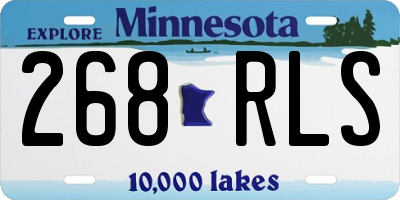 MN license plate 268RLS