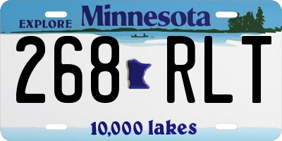 MN license plate 268RLT