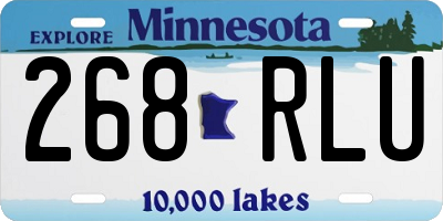 MN license plate 268RLU