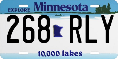 MN license plate 268RLY