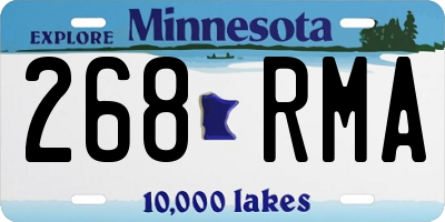 MN license plate 268RMA