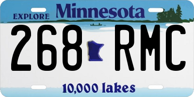 MN license plate 268RMC