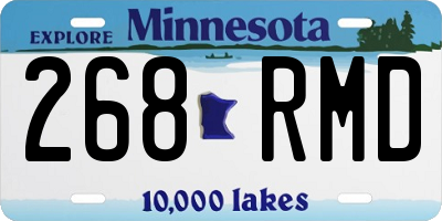 MN license plate 268RMD