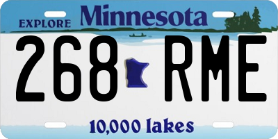 MN license plate 268RME