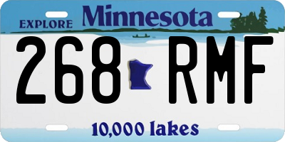 MN license plate 268RMF