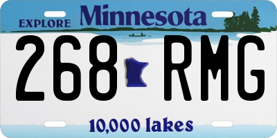 MN license plate 268RMG