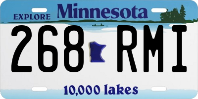 MN license plate 268RMI
