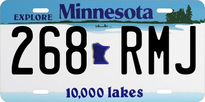 MN license plate 268RMJ