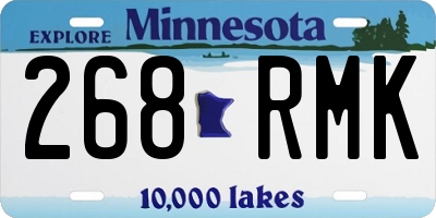 MN license plate 268RMK