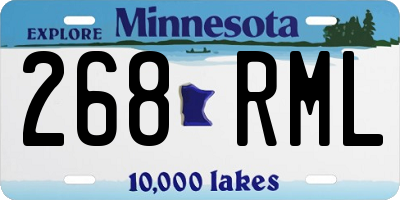 MN license plate 268RML