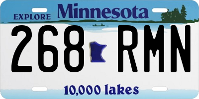 MN license plate 268RMN