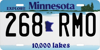 MN license plate 268RMO
