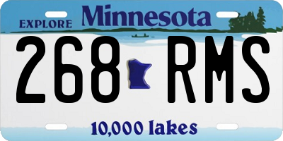 MN license plate 268RMS