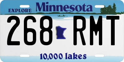 MN license plate 268RMT