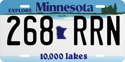 MN license plate 268RRN