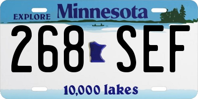 MN license plate 268SEF