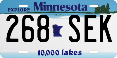 MN license plate 268SEK