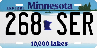MN license plate 268SER