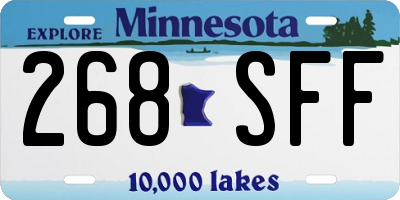 MN license plate 268SFF