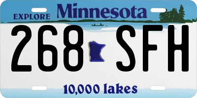 MN license plate 268SFH