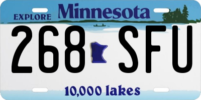 MN license plate 268SFU