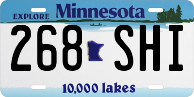MN license plate 268SHI