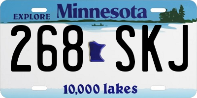 MN license plate 268SKJ