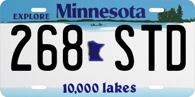 MN license plate 268STD