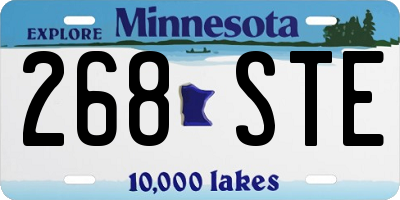 MN license plate 268STE
