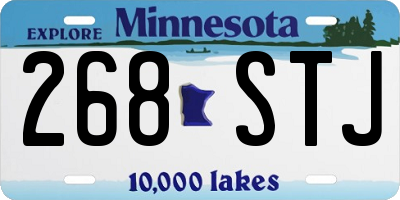 MN license plate 268STJ