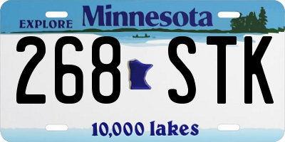 MN license plate 268STK