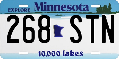 MN license plate 268STN