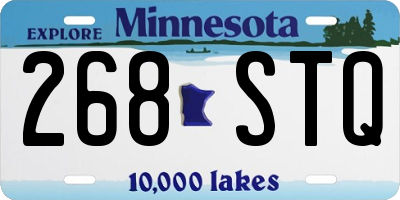 MN license plate 268STQ
