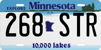 MN license plate 268STR