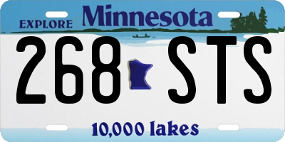 MN license plate 268STS
